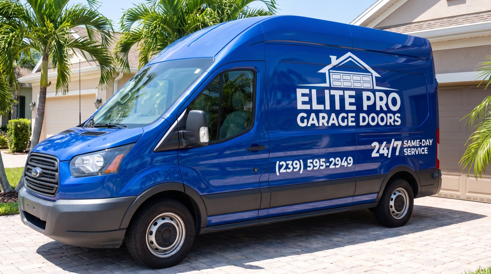 Elite Pro Garage Doors branded service van